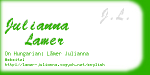 julianna lamer business card