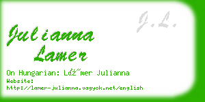 julianna lamer business card